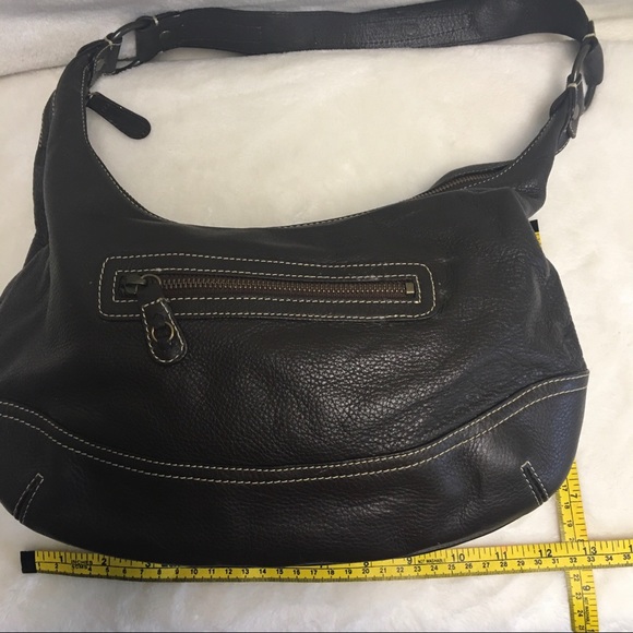 Eddie Bauer Bags Eddie Bauer Brown Pebble Leather Handbag Purse